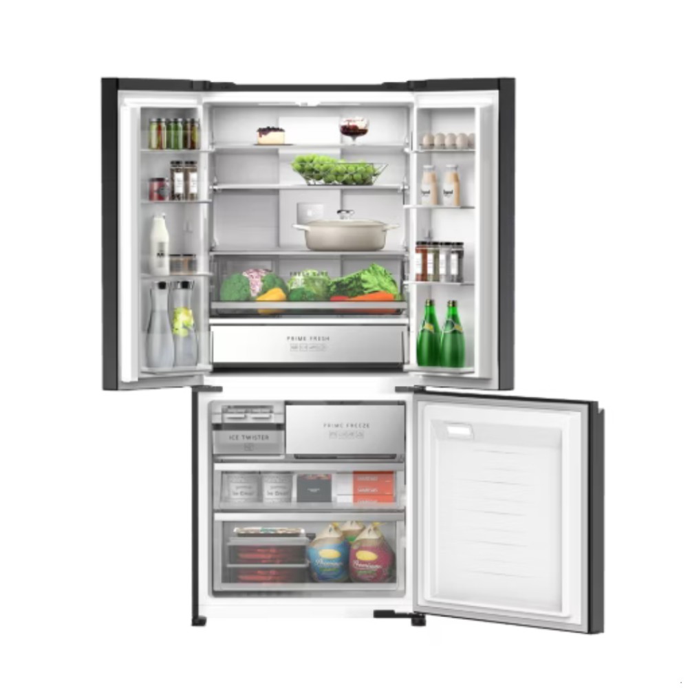 Panasonic 500L 3-Door Premium French Door Refrigerator (Prime Fresh Nanoe™ X) | NR-CW530HVKM